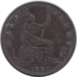 1892 HALFPENNY ( GF ) - Halfpenny - Cambridgeshire Coins