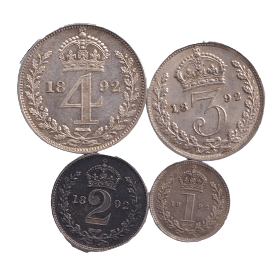 1892 MAUNDY SET VICTORIA - Maundy Set - Cambridgeshire Coins