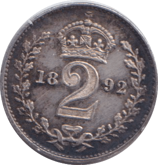1892 MAUNDY TWOPENCE ( UNC ) - MAUNDY TWOPENCE - Cambridgeshire Coins