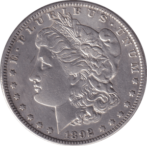 1892 MORGAN DOLLAR USA NEW ORLEANS MINT - SILVER WORLD COINS - Cambridgeshire Coins