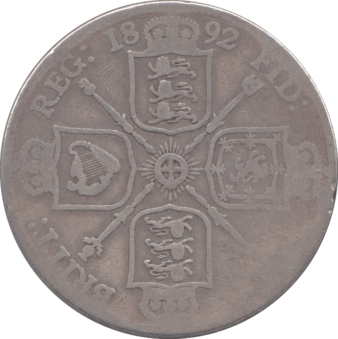 1892 ONE FLORIN ( NF ) - FLORIN - Cambridgeshire Coins