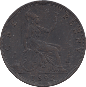 1892 PENNY ( GVF ) - PENNY - Cambridgeshire Coins