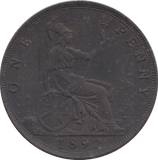 1892 PENNY ( GVF ) - PENNY - Cambridgeshire Coins