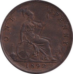 1892 PENNY ( UNC ) - PENNY - Cambridgeshire Coins