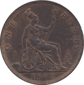 1892 PENNY ( UNC ) - PENNY - Cambridgeshire Coins