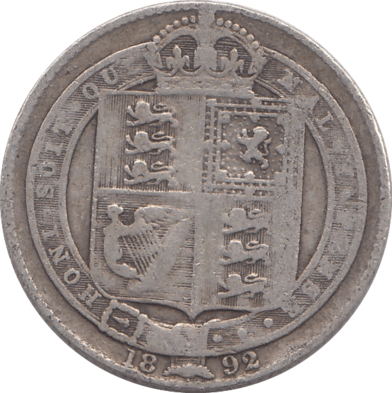 1892 SHILLING ( FINE ) - Shilling - Cambridgeshire Coins