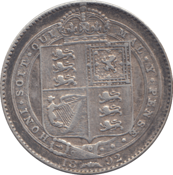 1892 SHILLING ( GF ) - SHILLING - Cambridgeshire Coins