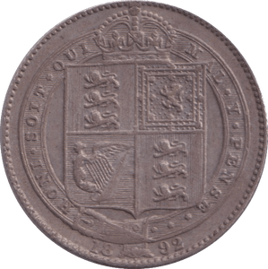 1892 SHILLING ( GVF ) - Shilling - Cambridgeshire Coins