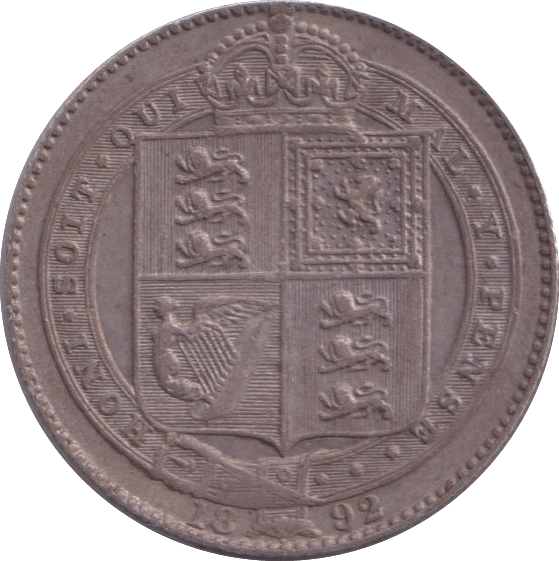 1892 SHILLING ( GVF ) - Shilling - Cambridgeshire Coins