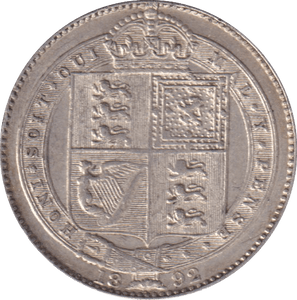 1892 SHILLING (GVF) - SHILLING - Cambridgeshire Coins