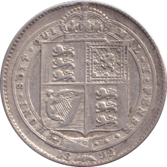 1892 SHILLING ( VF ) - SHILLING - Cambridgeshire Coins