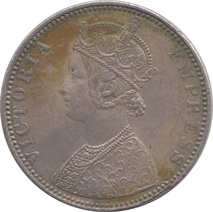 1892 SILVER 1 RUPEE INDIA - SILVER WORLD COINS - Cambridgeshire Coins