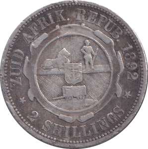 1892 SILVER 2 SHILLING SOUTH AFRICA - WORLD COINS - Cambridgeshire Coins