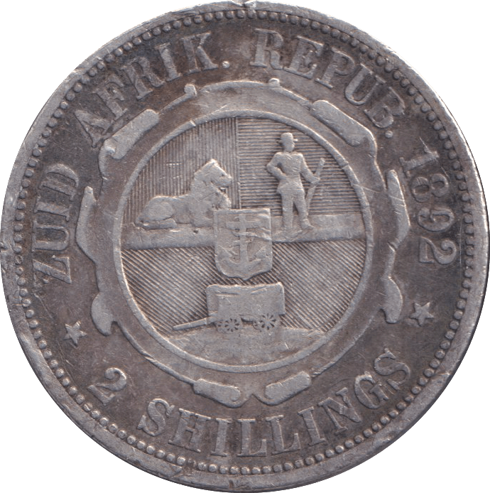 1892 SILVER 2 SHILLING SOUTH AFRICA - WORLD COINS - Cambridgeshire Coins