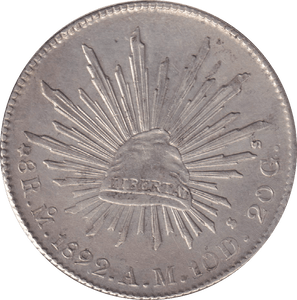 1892 SILVER 8 REALES MEXICO - SILVER WORLD COINS - Cambridgeshire Coins