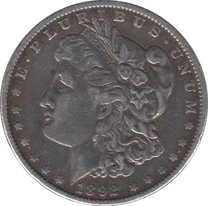 1892 SILVER MORGAN DOLLAR USA NEW ORLEANS MINT - SILVER WORLD COINS - Cambridgeshire Coins