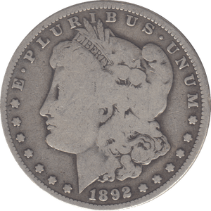 1892 SILVER MORGAN DOLLAR USA NEW ORLEANS - SILVER WORLD COINS - Cambridgeshire Coins