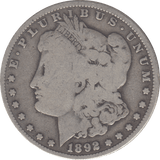 1892 SILVER MORGAN DOLLAR USA NEW ORLEANS - SILVER WORLD COINS - Cambridgeshire Coins