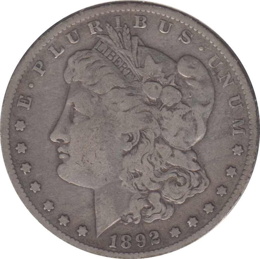 1892 SILVER MORGAN DOLLAR USA SAN FRANCISCO - SILVER WORLD COINS - Cambridgeshire Coins