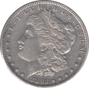 1892 SILVER MORGAN DOLLAR USA - SILVER WORLD COINS - Cambridgeshire Coins