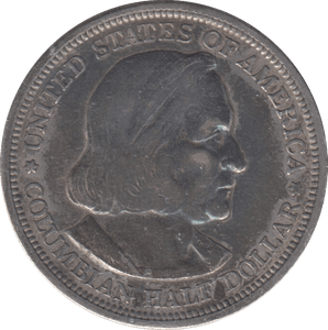 1892 SILVER USA HALF DOLLAR COLUMBIA EXPOSITION - SILVER WORLD COINS - Cambridgeshire Coins