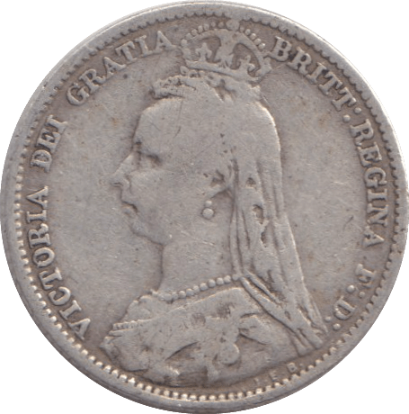 1892 SIXPENCE 1 ( FINE ) - SIXPENCE - Cambridgeshire Coins