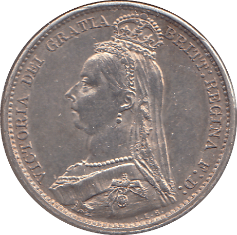 1892 SIXPENCE ( EF ) - SIXPENCE - Cambridgeshire Coins