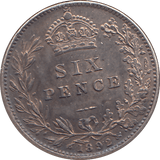 1892 SIXPENCE ( EF ) - SIXPENCE - Cambridgeshire Coins