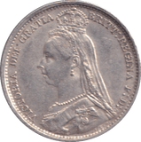 1892 SIXPENCE ( EF ) - SIXPENCE - Cambridgeshire Coins