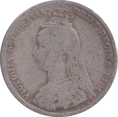 1892 SIXPENCE ( FAIR ) - WORLD COINS - Cambridgeshire Coins