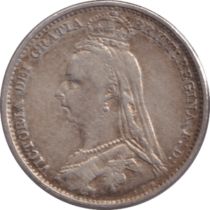 1892 SIXPENCE ( FINE ) - SIXPENCE - Cambridgeshire Coins