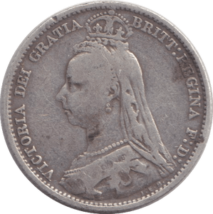 1892 SIXPENCE ( FINE ) - SIXPENCE - Cambridgeshire Coins