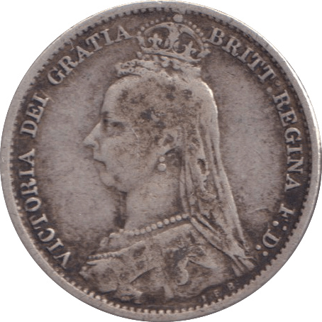 1892 SIXPENCE ( GF ) - WORLD COINS - Cambridgeshire Coins