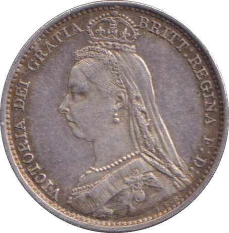 1892 SIXPENCE ( GVF ) - SIXPENCE - Cambridgeshire Coins