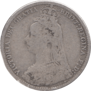 1892 SIXPENCE ( NF ) - SIXPENCE - Cambridgeshire Coins