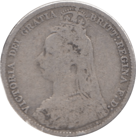 1892 SIXPENCE ( NF ) - SIXPENCE - Cambridgeshire Coins