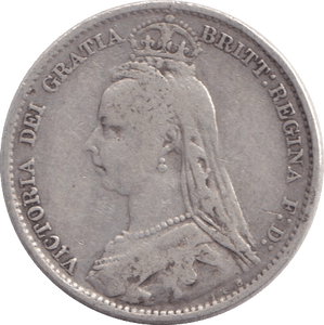 1892 SIXPENCE ( NF ) - SIXPENCE - Cambridgeshire Coins