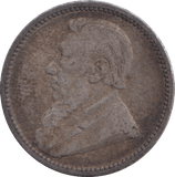 1892 SIXPENCE SOUTH AFRICA - SILVER WORLD COINS - Cambridgeshire Coins