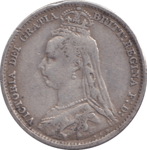 1892 SIXPENCE ( VF ) - SIXPENCE - Cambridgeshire Coins