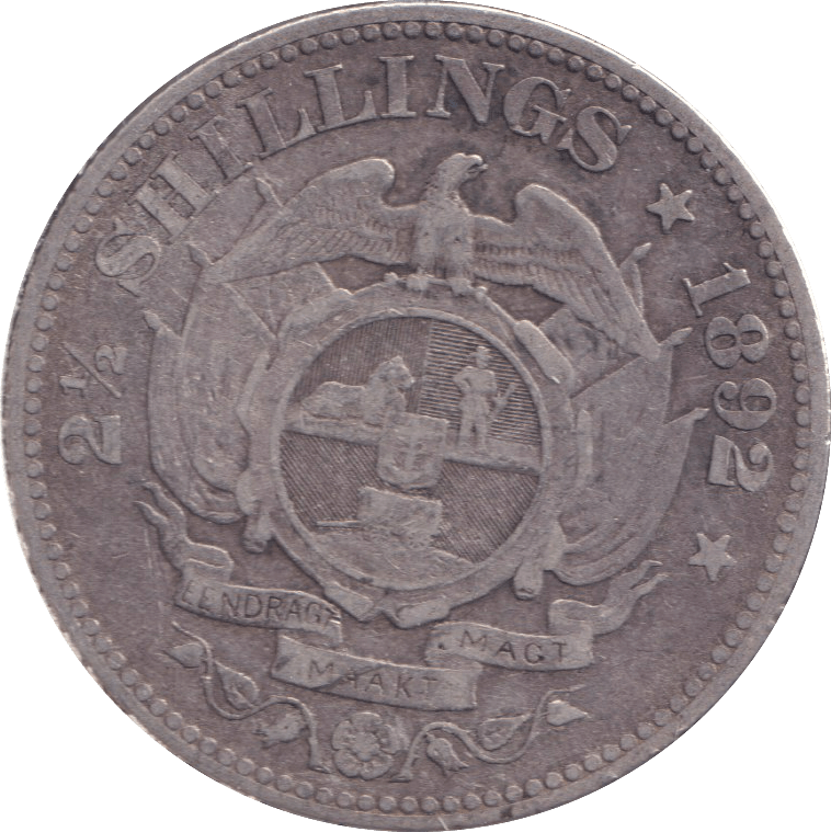 1892 SOUTH AFRICA 2 1/2 SHILLING - WORLD COINS - Cambridgeshire Coins
