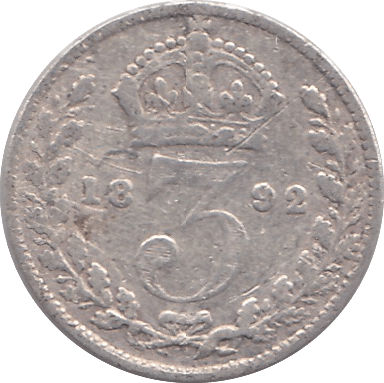 1892 THREEPENCE ( FAIR ) - THREEPENCE - Cambridgeshire Coins