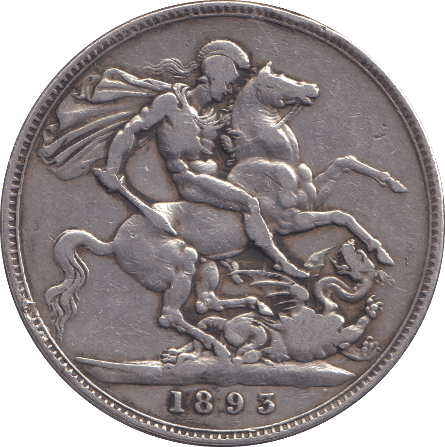 1893 CROWN 3 ( FINE ) - CROWN - Cambridgeshire Coins