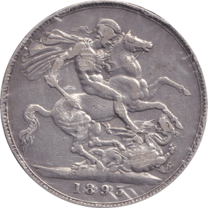 1893 CROWN C ( GF ) - CROWN - Cambridgeshire Coins