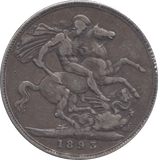1893 CROWN ( F ) - CROWN - Cambridgeshire Coins
