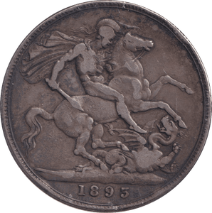 1893 CROWN ( FINE ) 2 - CROWN - Cambridgeshire Coins
