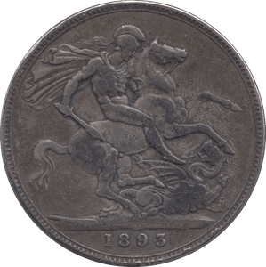 1893 CROWN ( FINE ) - CROWN - Cambridgeshire Coins