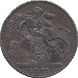 1893 CROWN ( FINE ) - CROWN - Cambridgeshire Coins