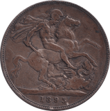 1893 CROWN ( FINE ) - CROWN - Cambridgeshire Coins