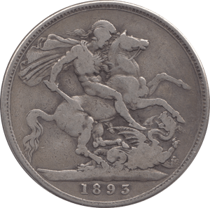 1893 CROWN ( FINE ) - CROWN - Cambridgeshire Coins
