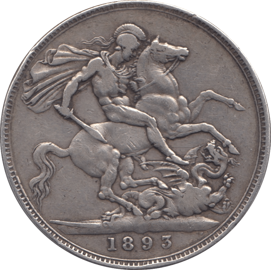 1893 CROWN ( FINE ) LVI D1 - CROWN - Cambridgeshire Coins